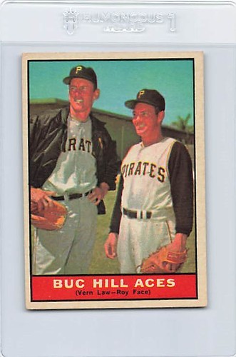 1961 Topps #250 Buc Hill Aces Vern Law/Roy Face EX/MT *DA-D1404