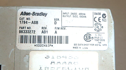 Allen Bradley 1794-ASB SER D FLEX Remote I/O RIO Adapter DP12 - Picture 5 of 5