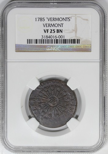 1785 Vermont Copper, Landscape, VERMONTS, RR-2, NGC VF25 - 第 3/4 張圖片