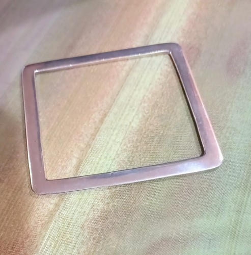 Sterling Silber massiver quadratischer Armreif Armband 20,6 Gramm 2,25" Vintage Geschenk Frau