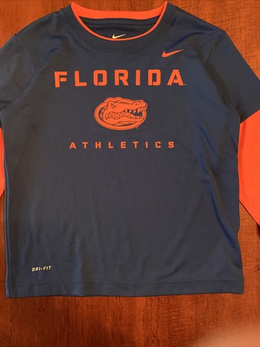 Nike Florida Gators Football Dri Fit Long Sleeve T-Shirt, Kids Boys Size 7 - Picture 2 of 5