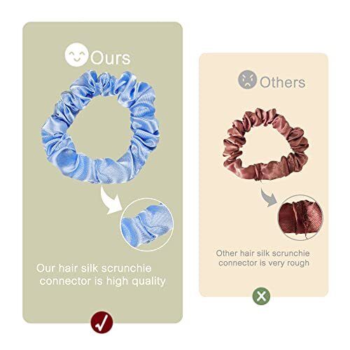 Satin Silk Hair Ties Small Scrunchies for Women Girls Ponytail Holders 20 Pcs... - Picture 2 of 8