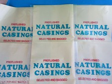 SIX FULL HANKS for 600 Lbs of Sausage NATURAL Hog Pork Casings Pre-Flushed Gut