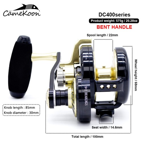CAMEKOON Sobrecarga Agua Salada Gran Juego Surf Pesca 70 LBS Palanca Arrastre Jigging Carrete - Imagen 14 de 14