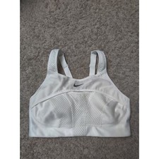V Nike Women sport bra running gym white super rare dri-fit sz S