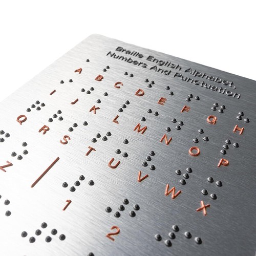Braille Alphabet And Numbers Learning Tool - Durable Metal Tactile Bump Reading - Picture 8 of 12