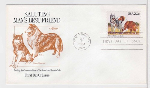 TurtlesTradingPost- American Kennel Club Dogs- 1984 #2098-2101 FDC Artmaster- 4 - Picture 2 of 5