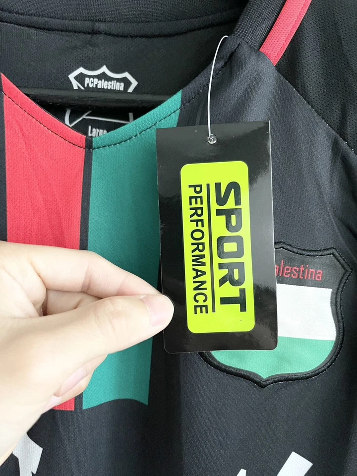 FC Palestine Black Centre Striped (Red/Green) Soccer Jersey Size L - Image 4 of 4