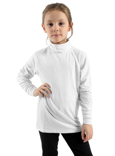 MÄDCHEN JUNGEN KINDER POLO HOCHHALS TOPS LANGARM EINFACH BASIC ROLLPULLOVER SHIRT - Bild 26 von 26