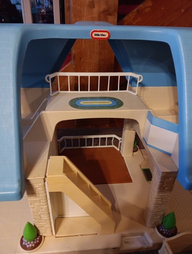 Vintage Little Tikes Light Blue Roof Lamp Doll House KIDS PRETEND PLAY TOY - Picture 14 of 21
