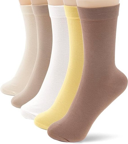 Thin Crew Socks for Women Soft Cotton High Calf Socks Casual Dress Boot Socks - Picture 18 of 21