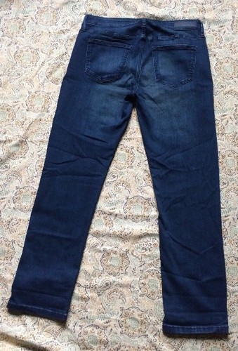 Calvin Klein Jeans Damen Designer Blau 8 Slim Boyfriend Dark Denim Hose Freizeit - Bild 3 von 10