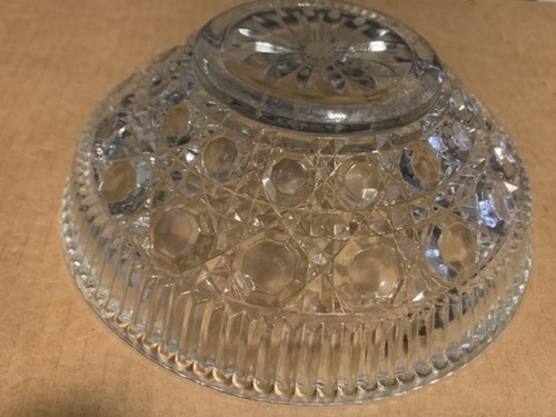 7,5" Vintage geschliffenes Glas Kristall Schüssel-Versand kostenlos - Bild 3 von 5