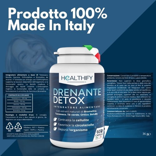 Diuretico Drenante Detox Forte Fegato Ed Intestino Anticellulite Con Tarassaco B - Imagen 7 de 7