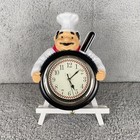 Retro Fat Italian Chef Wall Clock Quartz Fully Working and Clean Jolly Kitsch