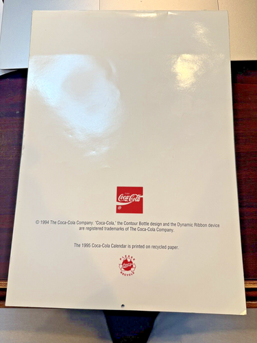 Official Bottler's Coca Cola Annual Calendar for 1995 - Great Pictures - Picture 2 of 3