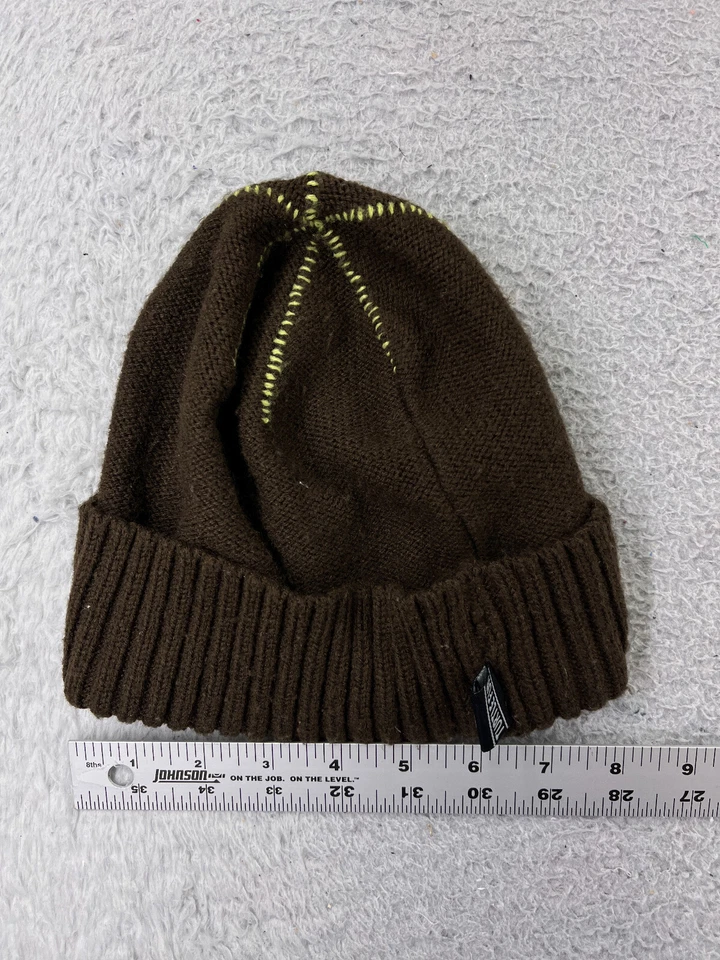 Gorro de piel de tortuga toque juvenil 2-7 talla única marrón tejido acrílico esquí snowboard Foto 3 de 4