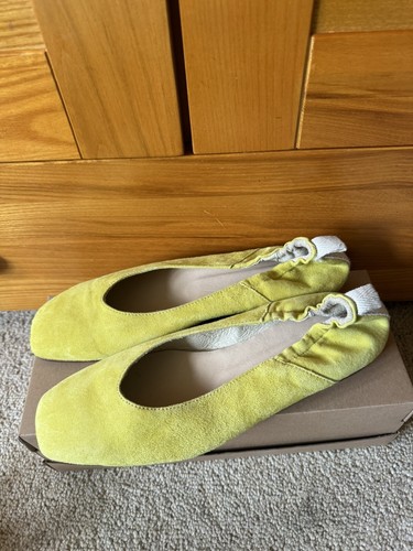 Hudson Light Green Suede Leather Slip On Shoes, Size UK 7, EU 40, BNWB - Picture 3 of 9