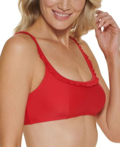 Tommy Hilfiger SCARLET Ruffle Bikini Swim Top, US Medium - 第 3/4 張圖片