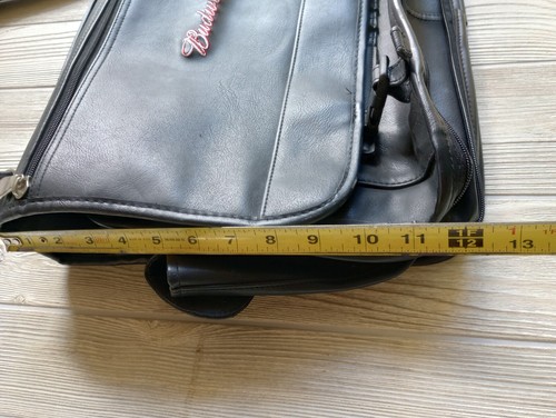 Leather Premium Bag Budweiser Messenger Bag Laptop NICE!! - Photo 4/16