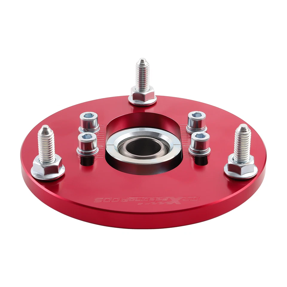 Par de sombreros de puntal de suspensión delantera para BMW E46 320i 323i 328Ci 330xi M3 rojo Foto 3 de 4