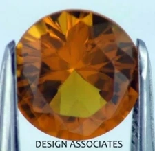 CUBIC ZIRCONIA MADERIA CITRINE COLOR 4 MM ROUND CUT 10 PIECE SET