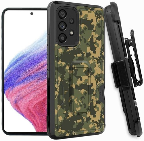 For Samsung Galaxy A33 5G Rugged Shockproof Holster Case+Tempered Glass Cover k1 - Picture 16 of 29