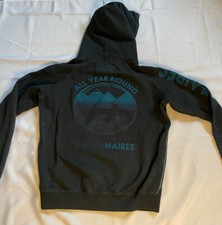 Vintage Jack Wills Seasonaires Hoodie Black Sz 8