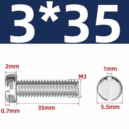Linsenkopf-Maschinenschrauben mit Schlitz 304 Edelstahl Schlitzschrauben metrisch M1,6 M10 - Bild 61 von 172