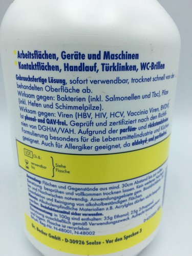 1 x Dr. Becher  Schnelldesinfektion  1 Liter |  wirksam - Bild 3 von 4