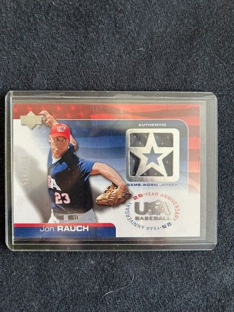 Jon Rauch   Certified Game Used Jersey Card (Inventory #A)