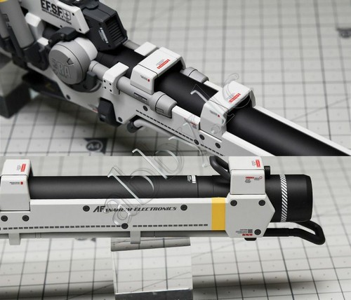 pour RG 1/144 Hi-Nu Hyper Mega Bazooka lanceur UV lumière-réactive autocollant V - Photo 11/12