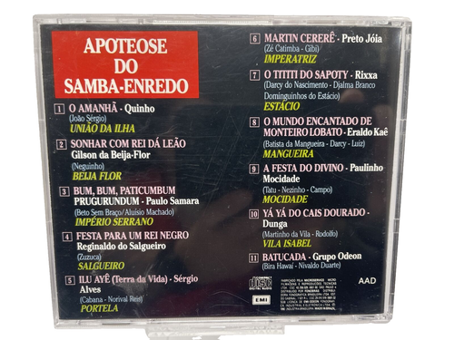 Apoteose Do Samba Enredo (Cd, 1990, EMI) 354 795375 2 Import From Brazil OOP - Picture 4 of 7