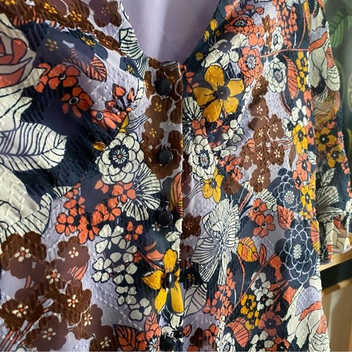 ModCloth Purple Retro Floral Print Mini Dress - Picture 8 of 16