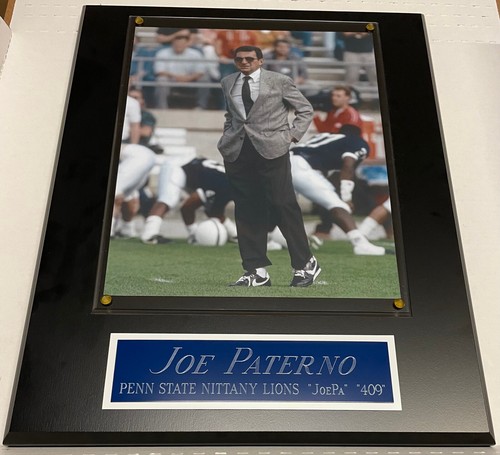  JOE PATERNO PENN STATE JOE PA FRAMED 8X10 PHOTO-MAN CAVE ART-12X15 WALL PLAQUE - Picture 1 of 3