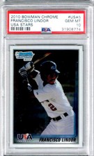 2010 Bowman Chrome Francisco Lindor USA Stars PSA 10