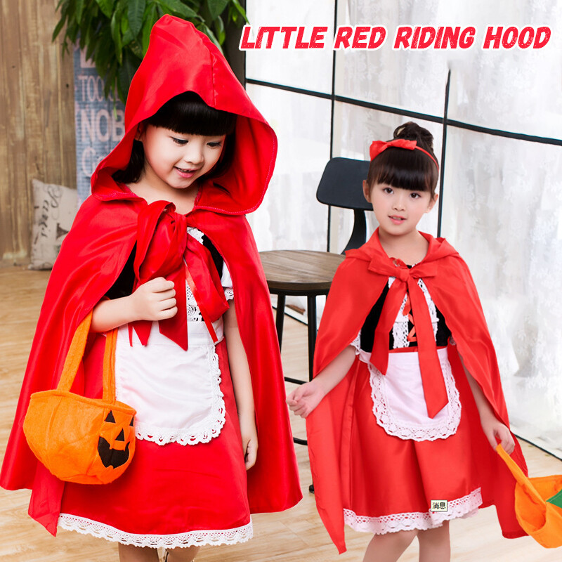 Disfraz de rendimiento de Caperucita Roja de Halloween de cuento de hadas para niña disfraces