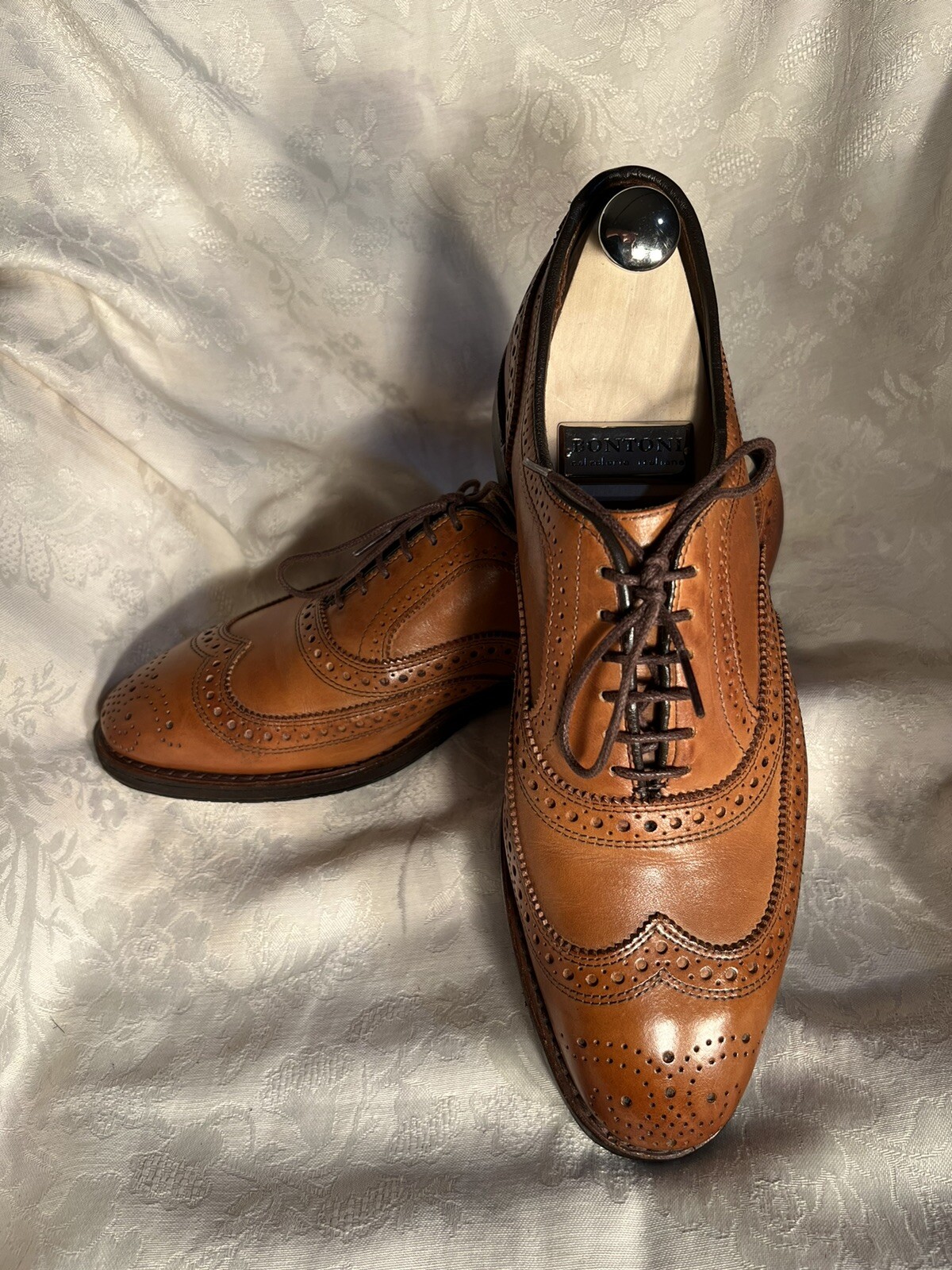 Allen Edmonds Mens MCALLISTER Walnut Wingtip Leather Oxfords Shoes US 7.5 D. USA