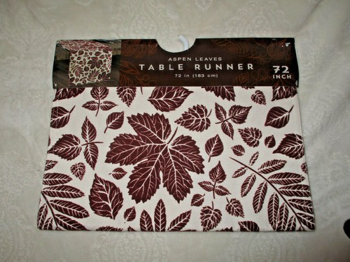 ASPEN LEAVES~Table Runner~72.0" x 14.0"~NEW~Original Packaging - Picture 2 of 11