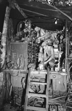 WW2 Picture Photo New Guinea May 1943US Army Soldiers working Shop truck 1750