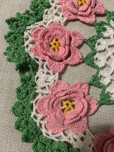 Vintage Crochet Doily, 13” Multi Colors - Picture 3 of 5