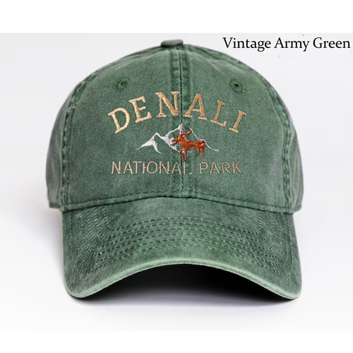 Denali National Park Embroidered Cap Hat Baseball Hat National Park Hat, Gift - Picture 2 of 22