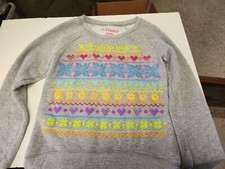 Hanes Comfort Blend Soft Sweats Ecosmart Yarn Girls med Gray Sweatshirt