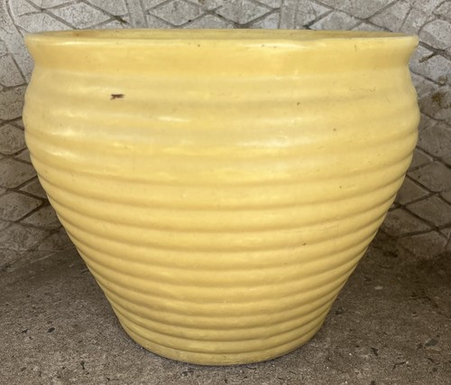 🔥🔥Extraordinary & Rare 15 Ring Bauer Pottery Hi Fire Jardiniere Yellow Glaze - Picture 9 of 14
