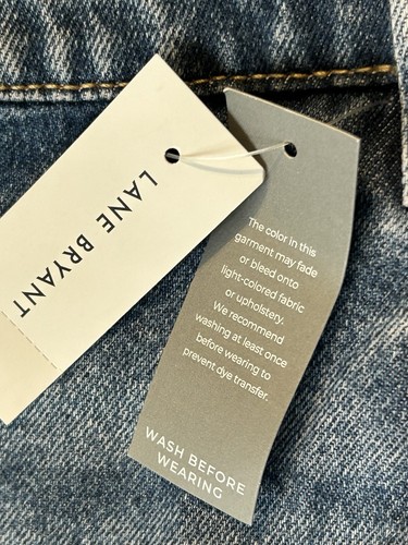 Lane Bryant Jeans Damen Signature Fit Mid-Rise Wide Leg Größe 26 P Neu mit Etikett - Bild 7 von 12