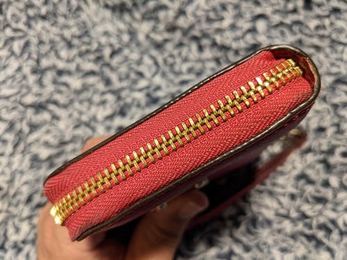 Michael Kors Small Pink Saffiano Leather Zip Around Wallet Wristlet - Picture 9 of 16