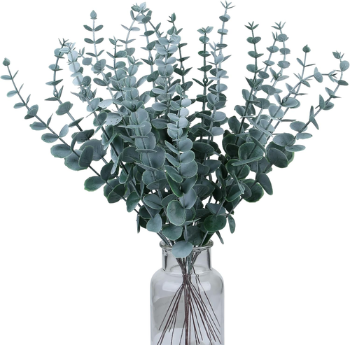 24Pcs Eucalyptus Stems Artificial Eucalyptus Leaves Stems Artificial Fake Flower - Picture 12 of 12