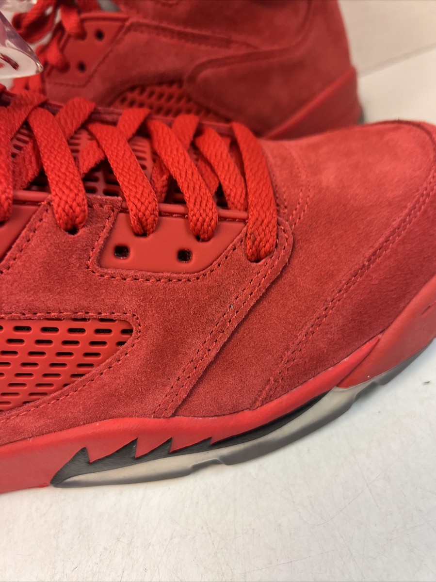 Jordan 5 Retro Red Suede 2017 Size 8.5 Used 136027-602 | eBay