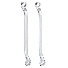 2pcs 45-Degree Offset Box End Wrench 11mm x 13mm Metric Double Box End Wrench