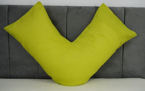 Luxury Polycotton V Shaped Pillowcase Orthopedic V Cover Head Neck Support 74x34 - Picture 22 of 32